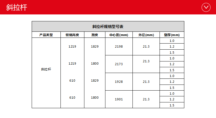 門(mén)式腳手架-斜拉桿的規(guī)格型號(hào)