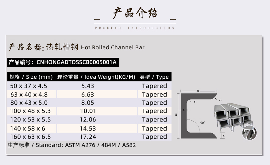 定制生產(chǎn)國標(biāo)不銹鋼槽鋼產(chǎn)品介紹